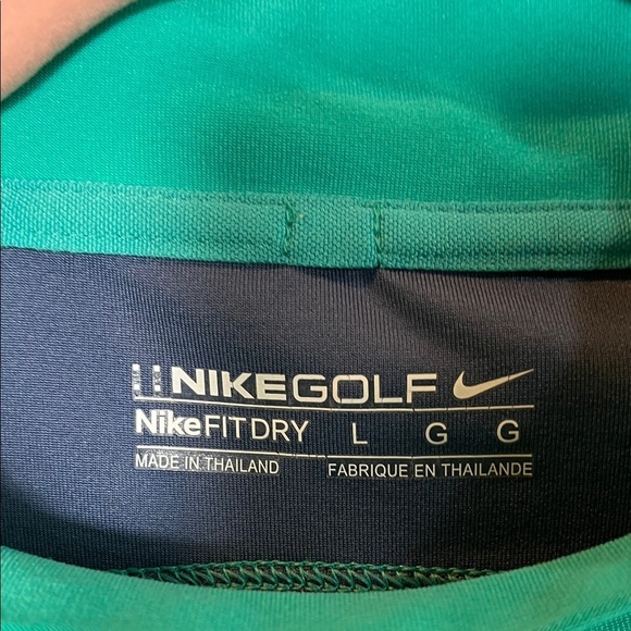 Nike Men's Teal and Navy Short Sleeve Tee - Picture 2 of 6